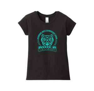 Mott Elementary Spirit Wear 2024 On-Demand-Girls Youth Premium Tee On-Demand Teal Owl