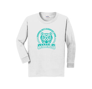 Mott Elementary Spirit Wear 2024 On-Demand-Youth Unisex Long Sleeve Tee On-Demand Teal Owl