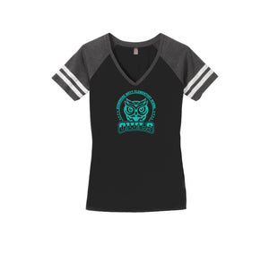 Mott Elementary Spirit Wear 2024 On-Demand-Womens Premium Game V-Neck Tee On-Demand Teal Owl