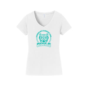 Mott Elementary Spirit Wear 2024 On-Demand-Womens Fan Favorite V-Neck Tee On-Demand Teal Owl