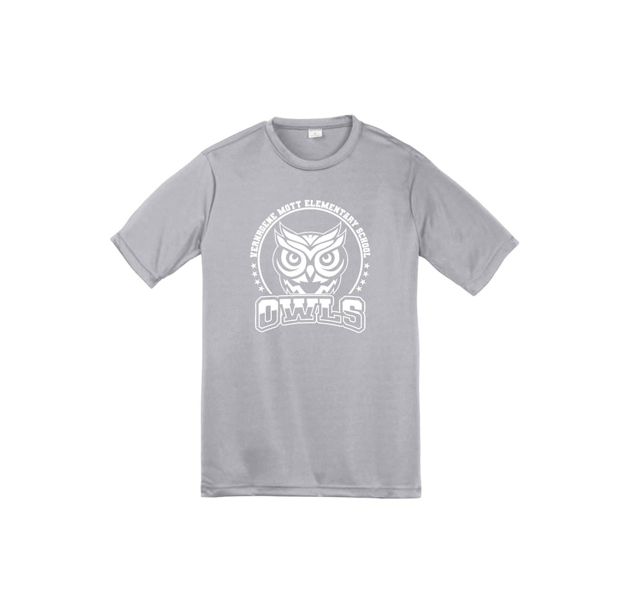 Mott Elementary Spirit Wear 2024 On-Demand-Youth Unisex Dri-Fit Shirt On-Demand White Owl