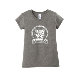 Mott Elementary Spirit Wear 2024 On-Demand-Girls Youth Premium Tee On-Demand White Owl