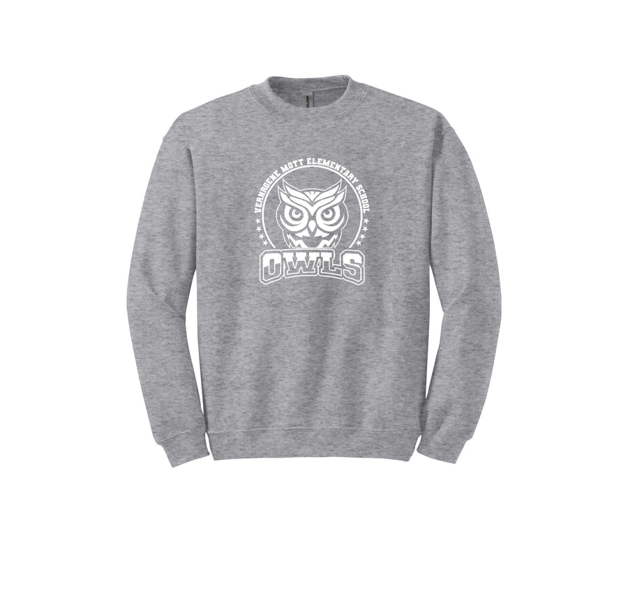 Mott Elementary Spirit Wear 2024 On-Demand-Adult Unisex Crewneck Sweatshirt On-Demand White Owl