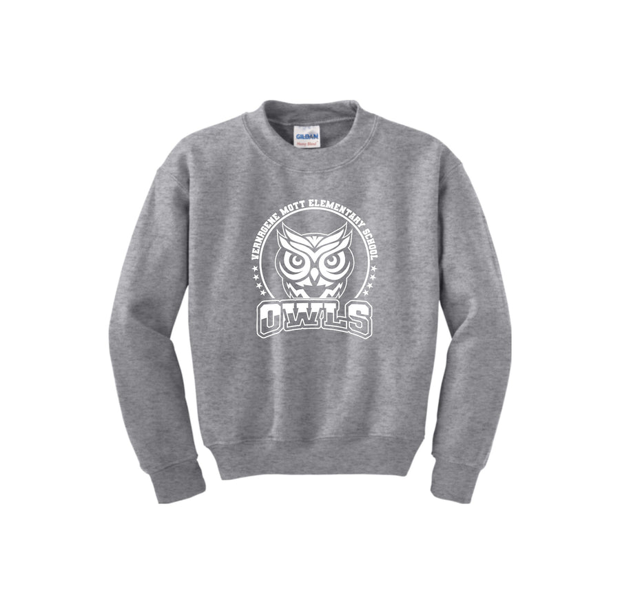 Mott Elementary Spirit Wear 2024 On-Demand-Youth Unisex Crewneck Sweatshirt On-Demand White Owl