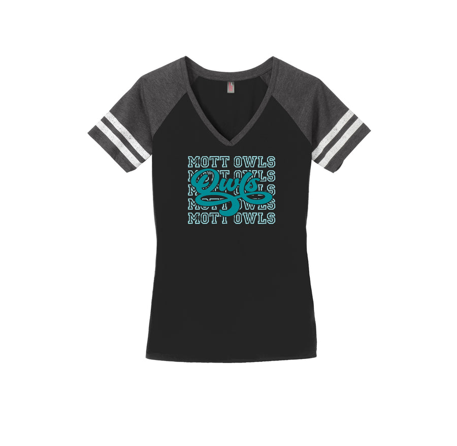 Mott Elementary Spirit Wear 2024 On-Demand-Womens Premium Game V-Neck Tee On-Demand