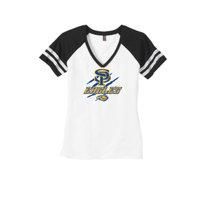 San Pasqual High School-Womens Premium Game V-Neck Tee On-Demand Claw Eagles