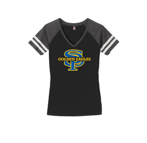 San Pasqual High School Spirit Wear 2024-25 On-Demand-Womens Premium Game V-Neck Tee On-Demand SP Logo