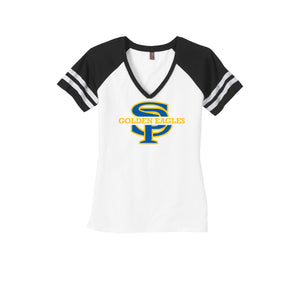 San Pasqual High School Spirit Wear 2024-25 On-Demand-Womens Premium Game V-Neck Tee On-Demand SP Logo