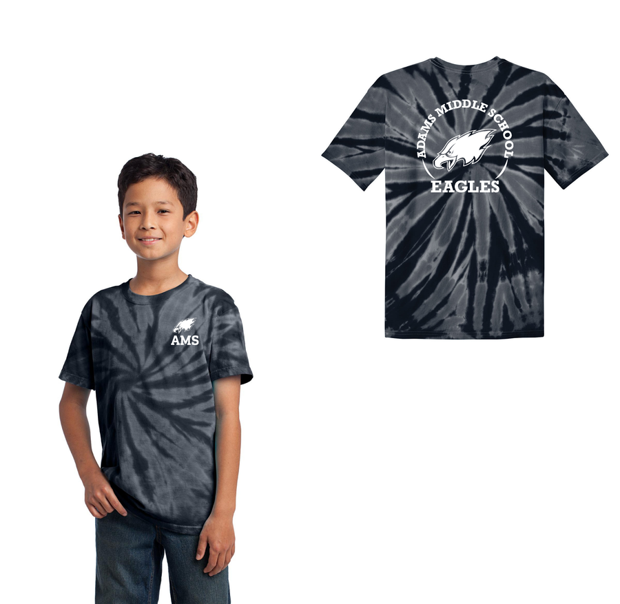 Adams Middle School Spirit Wear 2024-25 On Demand-Youth Unisex Tie-Dye Shirt