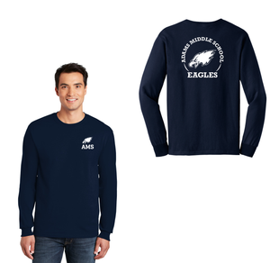 Adams Middle School Spirit Wear 2024-25 On Demand-Adult Unisex Long Sleeve Tee