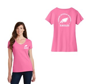 Adams Middle School Spirit Wear 2024-25 On Demand-Womens Fan Favorite V-Neck Tee