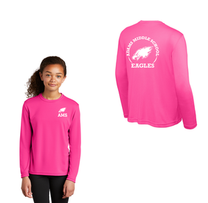 Adams Middle School Spirit Wear 2024-25 On Demand-Youth Unisex Dri-Fit Long Sleeve Tee