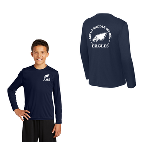 Adams Middle School Spirit Wear 2024-25 On Demand-Youth Unisex Dri-Fit Long Sleeve Tee