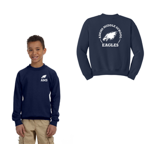 Adams Middle School Spirit Wear 2024-25 On Demand-Youth Unisex Crewneck Sweatshirt