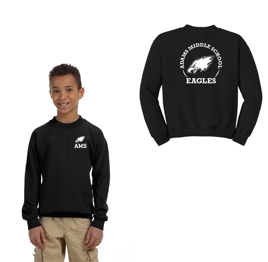 Adams Middle School Spirit Wear 2024-25 On Demand-Youth Unisex Crewneck Sweatshirt