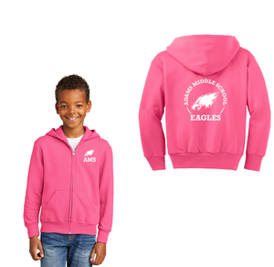 Adams Middle School Spirit Wear 2024-25 On Demand-Youth Unisex Full-Zip Hooded Sweatshirt