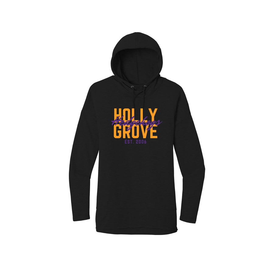 Holly Grove Elementary Spirit Wear On Demand 2024/25-Womens Premium Featherweight French Terry Hoodie Typographic