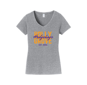 Holly Grove Elementary Spirit Wear On Demand 2024/25-Womens Fan Favorite V-Neck Tee Typographic