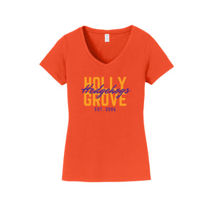 Holly Grove Elementary Spirit Wear On Demand 2024/25-Womens Fan Favorite V-Neck Tee Typographic