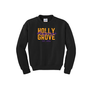 Holly Grove Elementary Spirit Wear On Demand 2024/25-Youth Unisex Crewneck Sweatshirt Typographic