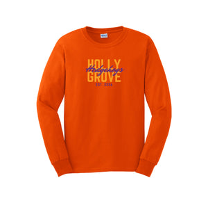 Holly Grove Elementary Spirit Wear On Demand 2024/25-Adult Unisex Long Sleeve Tee Typographic