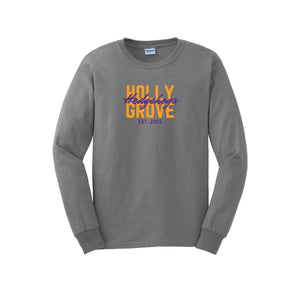 Holly Grove Elementary Spirit Wear On Demand 2024/25-Adult Unisex Long Sleeve Tee Typographic