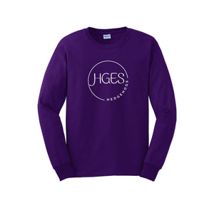 Holly Grove Elementary Spirit Wear On Demand 2024/25-Adult Unisex Long Sleeve Tee Round HGES