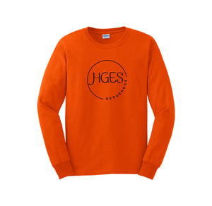 Holly Grove Elementary Spirit Wear On Demand 2024/25-Adult Unisex Long Sleeve Tee Round HGES