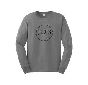 Holly Grove Elementary Spirit Wear On Demand 2024/25-Adult Unisex Long Sleeve Tee Round HGES