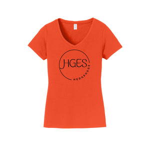 Holly Grove Elementary Spirit Wear On Demand 2024/25-Womens Fan Favorite V-Neck Tee Round HGES