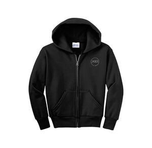 Holly Grove Elementary Spirit Wear On Demand 2024/25-Youth Unisex Full-Zip Hooded Sweatshirt Round HGES