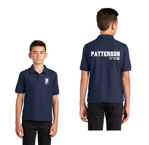 Patterson Elementary Spirit Wear 2024-25 On Demand Store-Youth Unisex Polo Front & Back