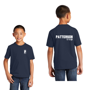 Patterson Elementary Spirit Wear 2024-25 On Demand Store-Youth Unisex Fan Favorite Premium Tee Front & Back