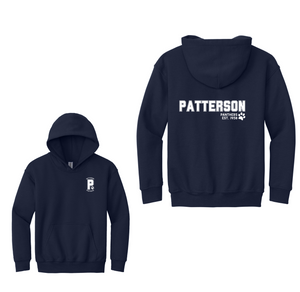 Patterson Elementary Spirit Wear 2024-25 On Demand Store-Youth Unisex Hoodie Front & Back