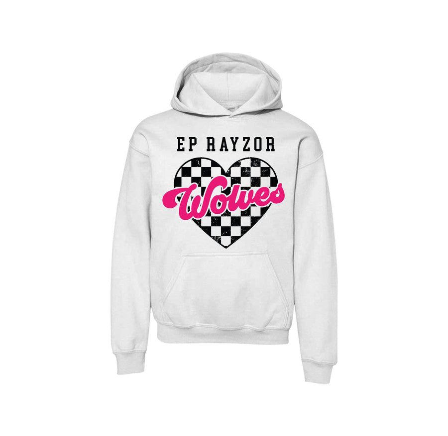 EP Rayzor-Youth Unisex Hoodie On-Demand  Pink Heart