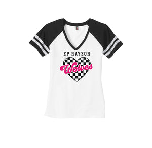 EP Rayzor-Womens Premium Game V-Neck Tee On-Demand  Pink Heart