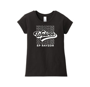 EP Rayzor-Girls Youth Premium Tee On-Demand Wolves Repeating