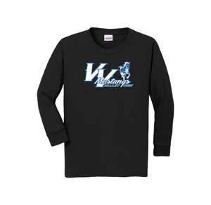 Valley View Elementary Spirit Wear 2024/25 On - Demand Store-Youth Unisex Long Sleeve Tee Mustang