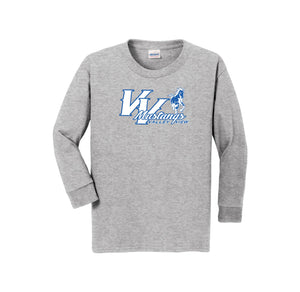 Valley View Elementary Spirit Wear 2024/25 On - Demand Store-Youth Unisex Long Sleeve Tee Mustang