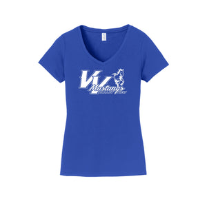 Valley View Elementary Spirit Wear 2024/25 On - Demand Store-Womens Fan Favorite V-Neck Tee Mustang