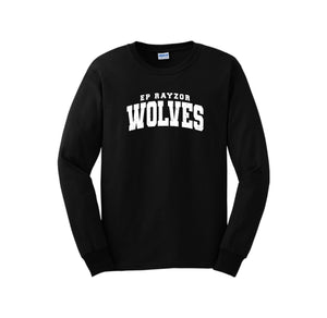 EP Rayzor-Adult Unisex Long Sleeve Tee On-Demand Wolves Text Logo