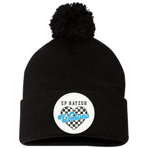 EP Rayzor-SP15 Pom Pom Knit Cap Circle Patch Blue