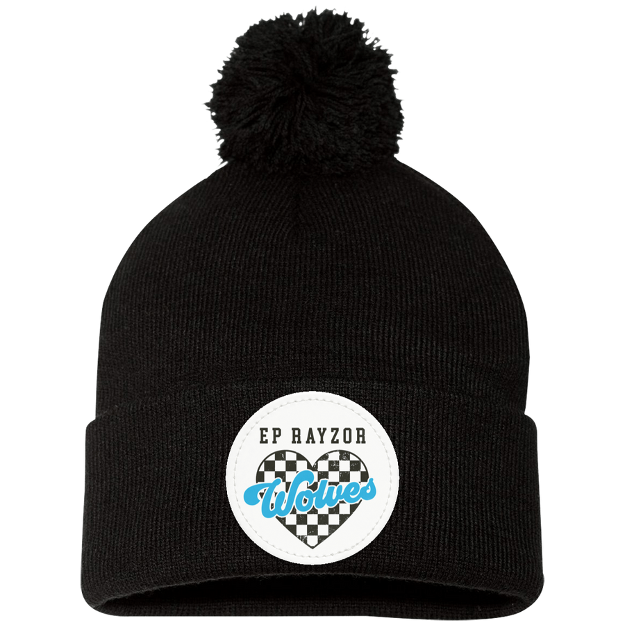 EP Rayzor-SP15 Pom Pom Knit Cap Circle Patch Blue