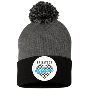 EP Rayzor-SP15 Pom Pom Knit Cap Circle Patch Blue