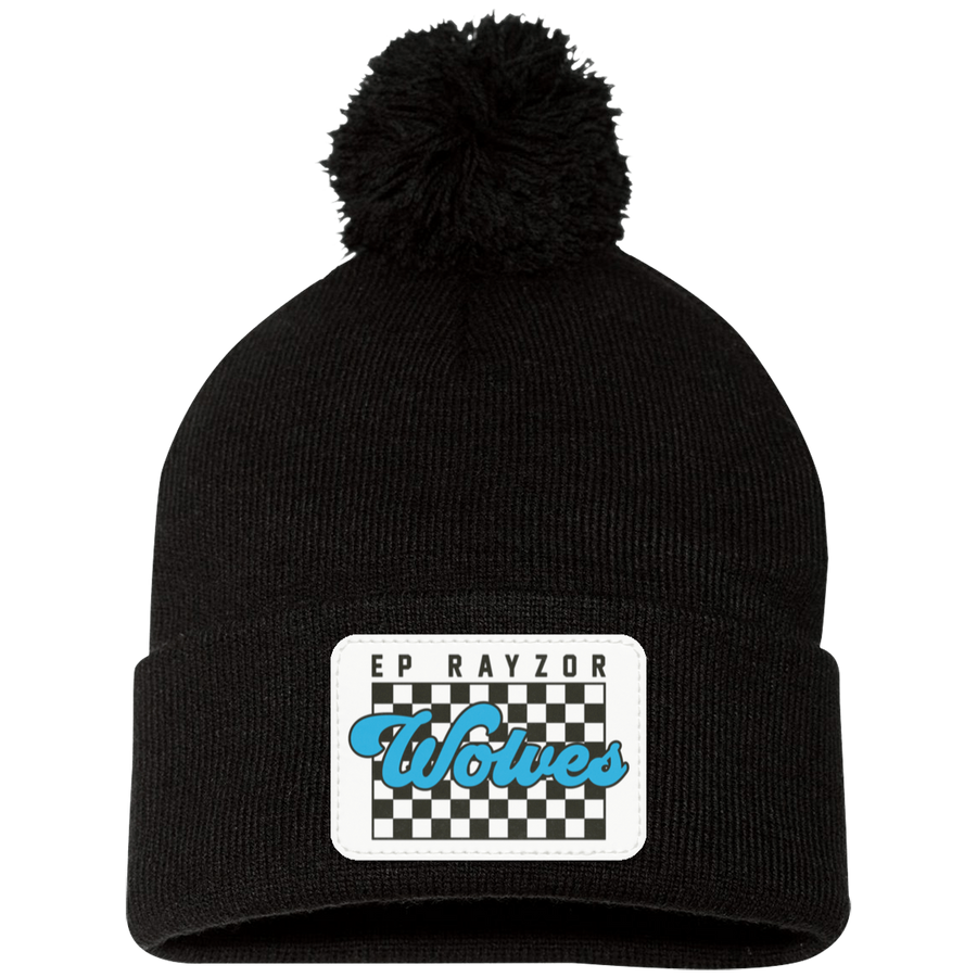 EP Rayzor-SP15 Pom Pom Knit Cap Blue Rectangle