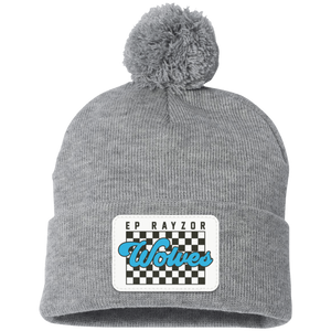 EP Rayzor-SP15 Pom Pom Knit Cap Blue Rectangle