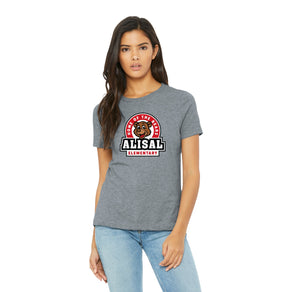 Alisal Elementary Spirit Wear 2024/25 - On Demand-Women’s Premium Relaxed CVC Tee Bear Logo