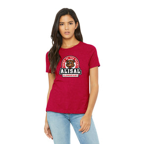 Alisal Elementary Spirit Wear 2024/25 - On Demand-Women’s Premium Relaxed CVC Tee Bear Logo