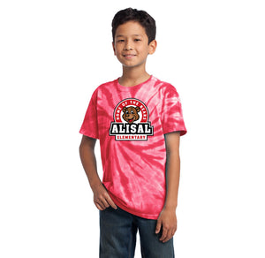 Alisal Elementary Spirit Wear 2024/25 - On Demand-Youth Unisex Tie-Dye Shirt Bear Logo