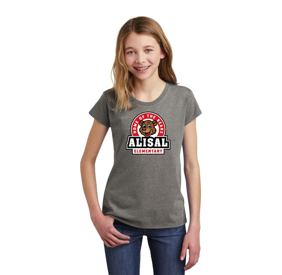 Alisal Elementary Spirit Wear 2024/25 - On Demand-Girls Youth Premium Tee Bear Logo